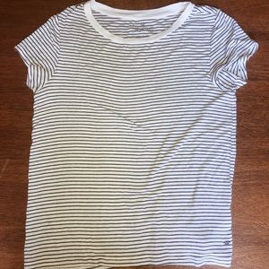 American Eagle Black and white striped Tee